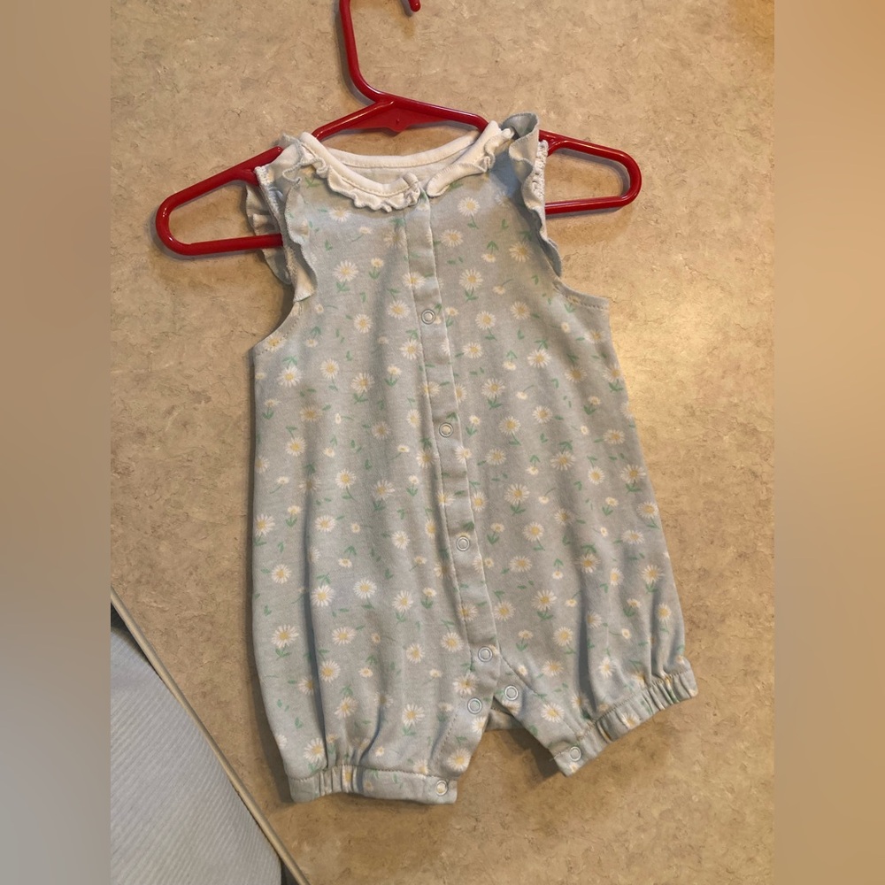 Little Me Baby Romper with Floral Design